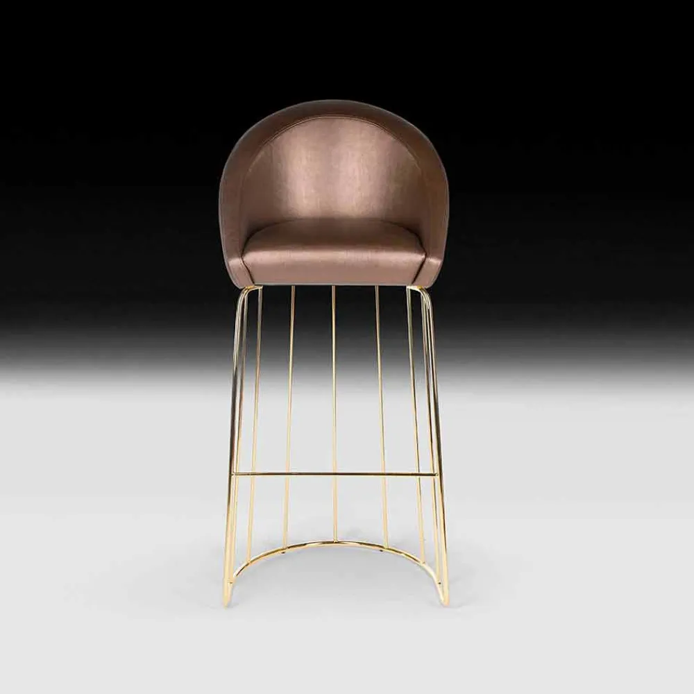 Viadurini Living Barhocker-Barhocker Dedo, modernes Design, made in Italy, Rücken und Sitz gepolstert