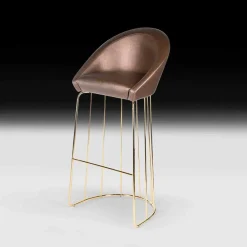 Viadurini Living Barhocker-Barhocker Dedo, modernes Design, made in Italy, Rücken und Sitz gepolstert