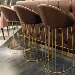 Viadurini Living Barhocker-Barhocker Dedo, modernes Design, made in Italy, Rücken und Sitz gepolstert