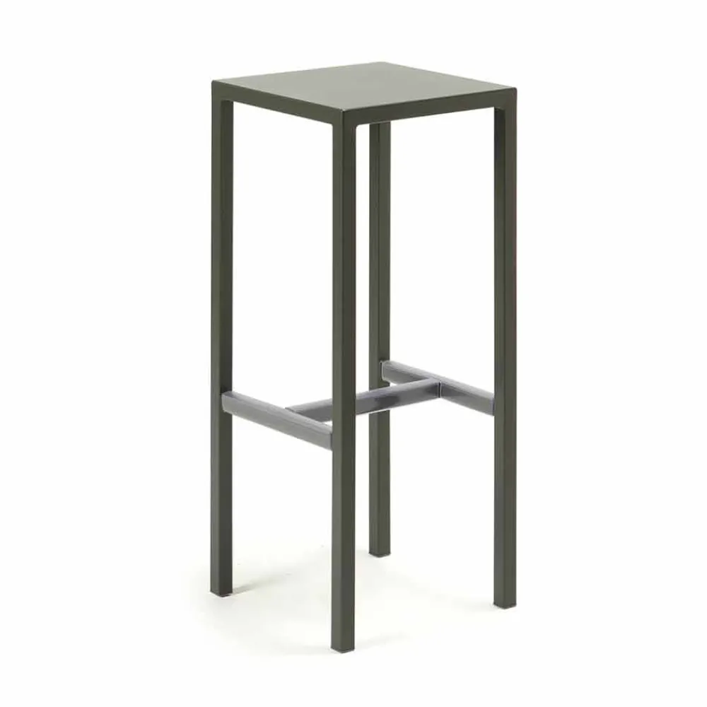 Viadurini in the Garden Outdoor Hocker-Barhocker im Freien aus pulverbeschichtetem Metall Made in Italy - Meone