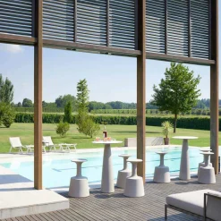 SLIDE Outdoor Hocker|Barhocker-Barhocker Modern Drink im Freien hergestellt in Italien