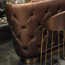 Viadurini Living Bartheke Für Zuhause-Bartheke mit Glitzerglasplatte Made in Italy, Luxus - Kalkutta