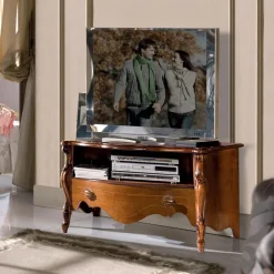 Viadurini Classic Tv-Möbel-Bassano Walnuss TV-Schrank mit Schublade Made in Italy - Commodo