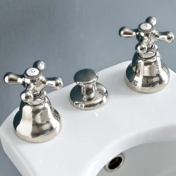 Viadurini Taps Bidetarmaturen-Batterie-Bidet 3-Loch-Abfluss Interne Lieferung Handgefertigtes Messing - Ercolina