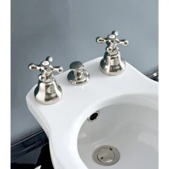 Viadurini Taps Bidetarmaturen-Batterie-Bidet 3-Loch-Abfluss Interne Lieferung Handgefertigtes Messing - Ercolina