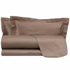 Viadurini Textile Bettlaken-Baumwollsatinplatten für Doppelbett Solid Color - Freesia