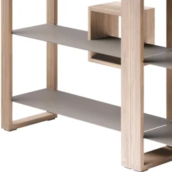 Viadurini Living Moderne Design Bücherregale-Bücherregal aus geknotetem Nussbaumholz und 6 Regalen Made in Italy - Berta