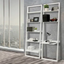 Viadurini Living Moderne Design Bücherregale-Bücherregal aus mattweiß lackiertem MDF mit 5 Regalen – Cadmium