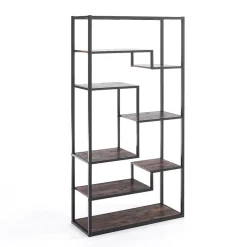 Viadurini Living Moderne Design Bücherregale-Bücherregal aus Metall und Holzregalen – Blei