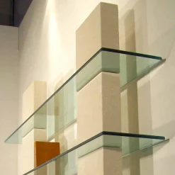 Viadurini Living Moderne Design Bücherregale-Bücherregal aus Stein und Kristall in modernem Design Poplia