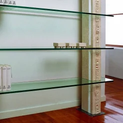 Viadurini Living Moderne Design Bücherregale-Bücherregal aus Stein und Kristall in modernem Design Galene