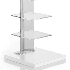 Viadurini Living Moderne Design Bücherregale-Bücherregal aus transparentem Acryl – Chrom