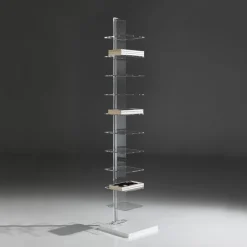 Viadurini Living Moderne Design Bücherregale-Bücherregal aus transparentem Acryl – Chrom