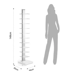 Viadurini Living Moderne Design Bücherregale-Bücherregal aus transparentem Acryl – Chrom