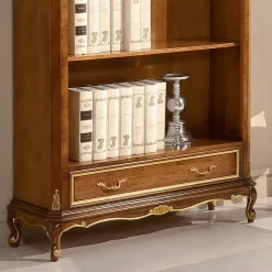 Viadurini Classic Moderne Design Bücherregale-Bücherregal aus Walnussholz im klassischen Stil mit Schublade Made in Italy - Ronald