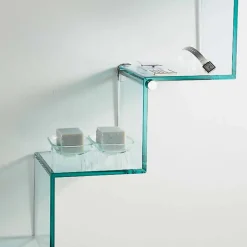 Viadurini Living Moderne Design Bücherregale-Bücherregal für Objekte an der Wand Original Design in Glasleiter - Volano