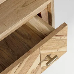 Viadurini Living Moderne Design Bücherregale-Bücherregal für Wohnzimmer aus Akazienholz und Homemotion-Schublade - Auriel