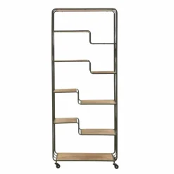 Viadurini Living Moderne Design Bücherregale-Bücherregal im Industriestil mit versetzten Regalen aus Eisen und MDF - Chuck