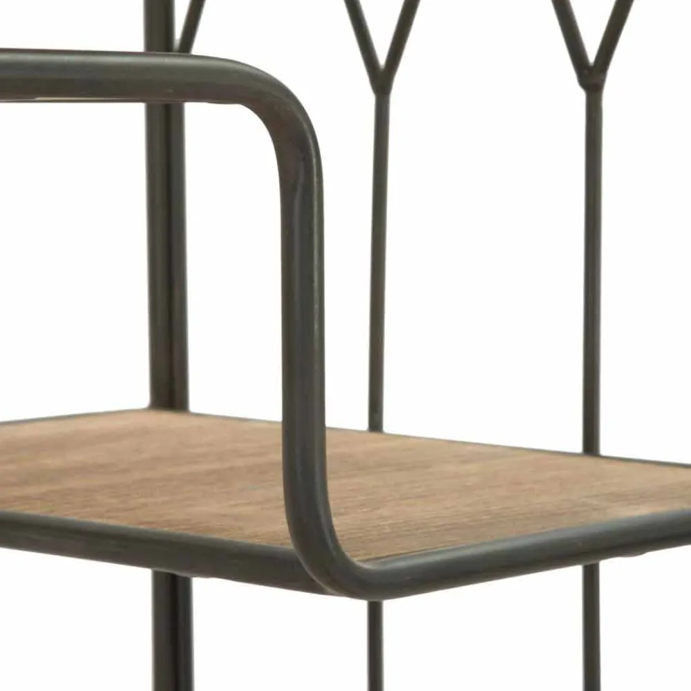 Viadurini Living Moderne Design Bücherregale-Bücherregal im Industriestil mit versetzten Regalen aus Eisen und MDF - Chuck