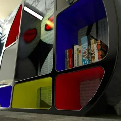 Viadurini Design Moderne Design Bücherregale-Bücherregal in modernem Design aus Solid Surface® Shelley Made in Italy