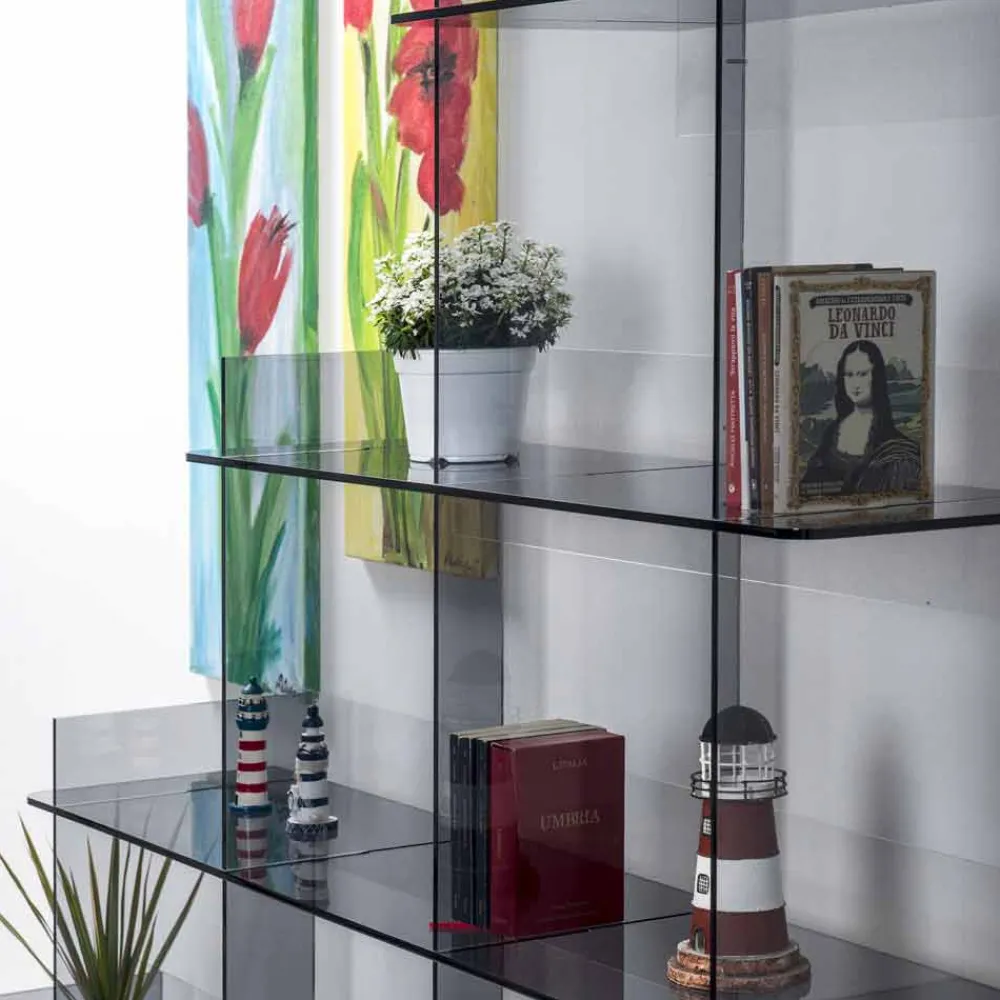 Viadurini Living Moderne Design Bücherregale-Bücherregal Sfera3 L180 x H180 x P30 cm, hergestellt in Italien