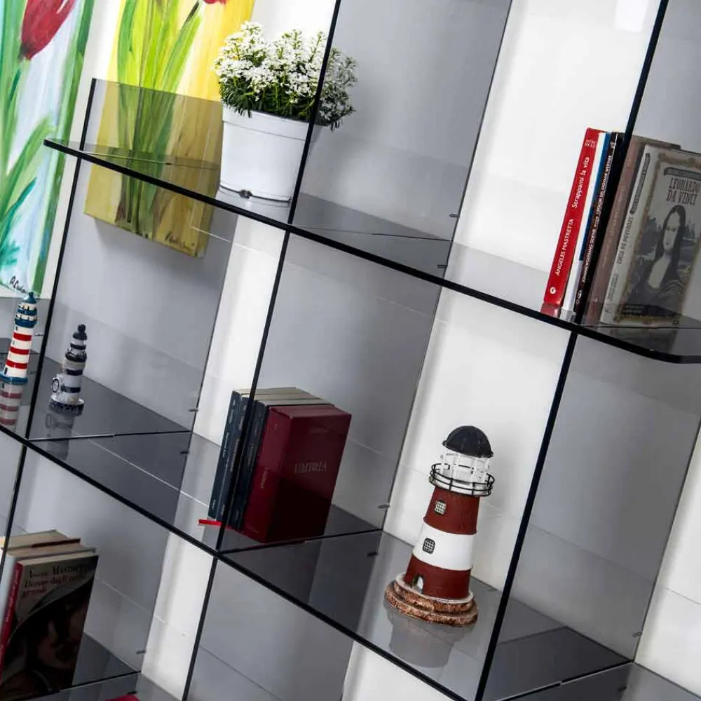 Viadurini Living Moderne Design Bücherregale-Bücherregal Sfera3 L180 x H180 x P30 cm, hergestellt in Italien