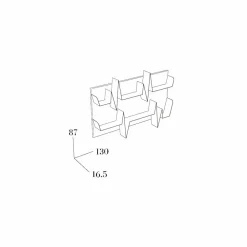 Mabele Moderne Design Bücherregale-Bücherschrank moderner Design  Battikuore  130x87 (2 Regale) aus Metall