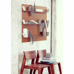 Mabele Moderne Design Bücherregale-Bücherschrank moderner Design  Battikuore  90x127 (3 Regale) aus Metall