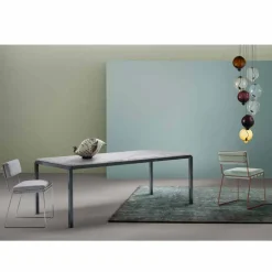 Viadurini Living Esstische-Bebop-Designtisch aus weißem Marmor, hergestellt in Italien