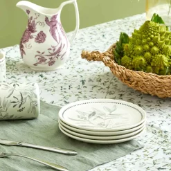 Viadurini Textile Tischdecken-Bedruckte Leinentischdecke mit zarter Pflanzenfantasie Made in Italy - Samt