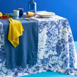 Viadurini Textile Tischdecken-Bedruckte und waschbare Leinentischdecke mit üppigem Blumenmuster - Caress