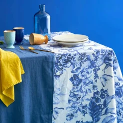 Viadurini Textile Tischdecken-Bedruckte und waschbare Leinentischdecke mit üppigem Blumenmuster - Caress