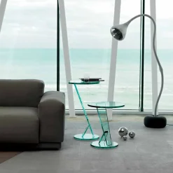 Viadurini Living Moderne Couchtische-Beistelltisch Sofa aus extra klarem Glas Made in Italy - Tarzan