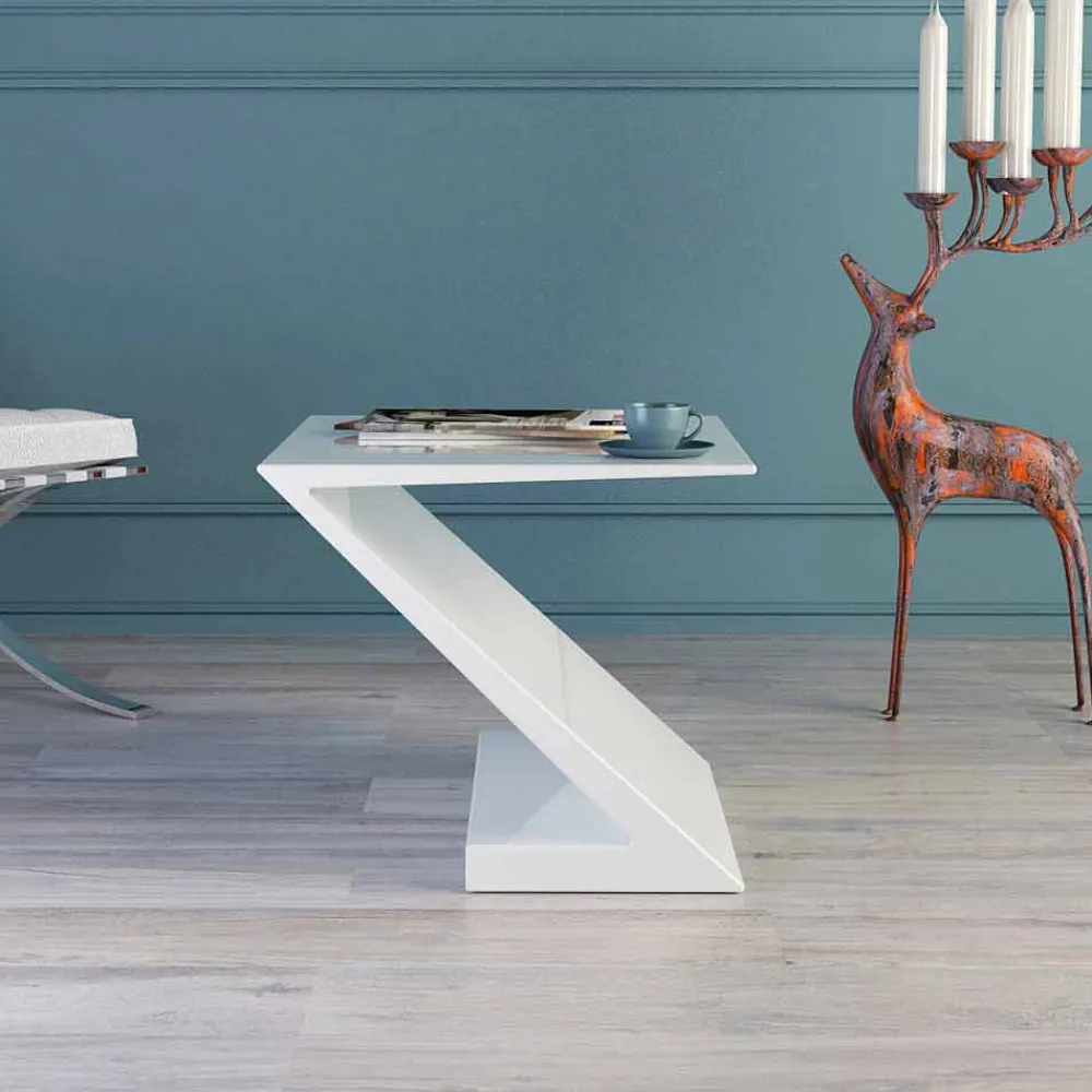 Viadurini Design Moderne Couchtische-Beistelltisch weiß in modernem design Zeta Made in Italy