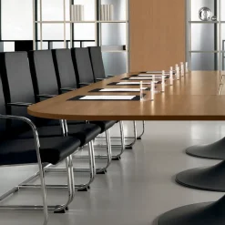 Viadurini Living Besprechungstische|Esstische Nach Mass-Besprechungstisch aus geformtem Melamin in Nussbaum natur - Gaelle