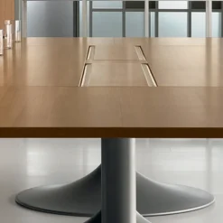 Viadurini Living Besprechungstische|Esstische Nach Mass-Besprechungstisch aus geformtem Melamin in Nussbaum natur - Gaelle