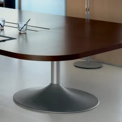 Viadurini Living Besprechungstische|Esstische Nach Mass-Besprechungstisch aus geformtem Melamin in dunkler Eiche - Gaelle