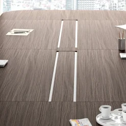 Viadurini Living Besprechungstische|Esstische Nach Mass-Besprechungstisch aus Melamin Eiche dunkel - Gaelle