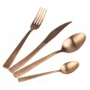 Viadurini Kitchen Besteck Set-Besteckset aus mattem Kupferstahl in Schildpatt-Optik 24 teilig - Rock