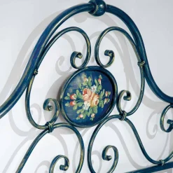 Viadurini Night Design Maßgeschneiderte Möbel|Schmiedeeisen Queen Size Bett-Bett 120x90 cm aus Schmiedeeisen Gloria Made in Italy