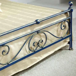 Viadurini Night Design Maßgeschneiderte Möbel|Schmiedeeisen Queen Size Bett-Bett 120x90 cm aus Schmiedeeisen Gloria Made in Italy