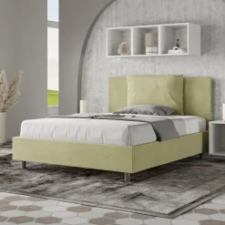 Viadurini Night Design Polsterbetten 120X190-Bett 140x200 cm Kopfteil mit Mikrofaserkissen Made in Italy - Olympics