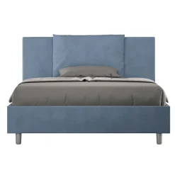 Viadurini Night Design Polsterbetten 120X190-Bett 140x200 cm Kopfteil mit Mikrofaserkissen Made in Italy - Olympics