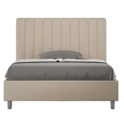 Viadurini Night Design Polsterbetten 120X190-Bett 140x200 cm Kopfteil mit symmetrischen vertikalen Linien Made in Italy - Glove