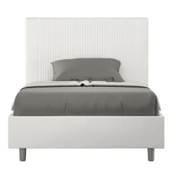 Viadurini Night Design Polsterbetten 120X190-Bett 140x200 cm mit Kopfteil verziert mit vertikalen Linien Made in Italy - Pattini