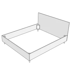 Viadurini Night Design Polsterbetten 120X190-Bett 140x200 cm mit rechteckigem Kopfteil aus Kunstleder Made in Italy - Brina