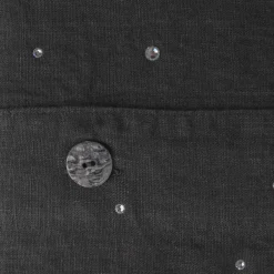 Viadurini Textile Bettbezüge-Bettbezug aus schwarzem Leinen mit Kristallen Luxus Doppelbett - Damante