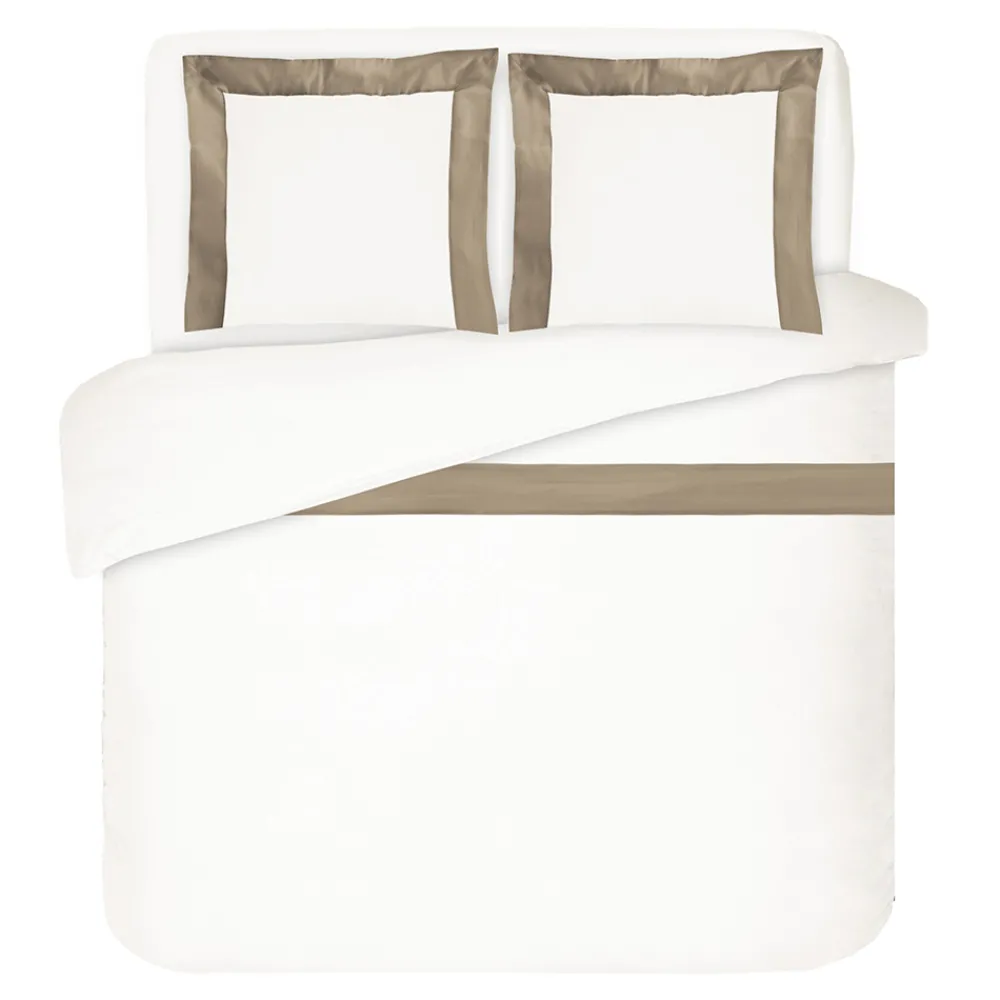 Viadurini Textile Bettbezüge-Bettbezug-Set aus 100 % Baumwolle und 10 % Baumwoll-Satin mit 2 Kissenbezügen – Detail