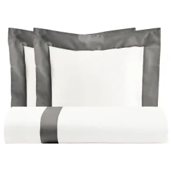 Viadurini Textile Bettbezüge-Bettbezug-Set aus 100 % Baumwolle und 10 % Baumwoll-Satin mit 2 Kissenbezügen – Detail