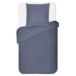 Viadurini Textile Bettbezüge-Bettbezug-Set aus 100 % Baumwollsatin mit 1 Kissenbezug, hergestellt in Italien – flauschig